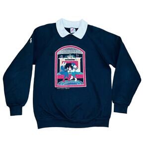 Vintage 90s Grandma Sweater Peterpan Collar Sweatshirt Cozy Heritage Medium